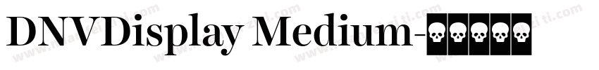 DNVDisplay Medium字体转换